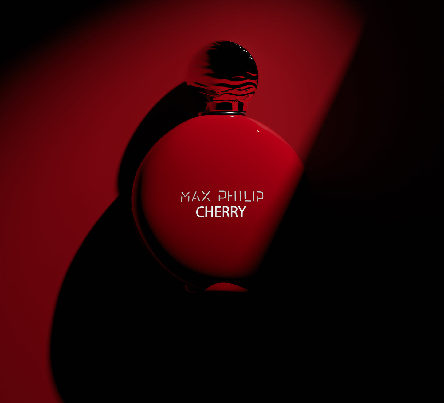 Max Philip Cherry Eau de Parfum in an artistic scene reflecting elegance and fruity sophistication